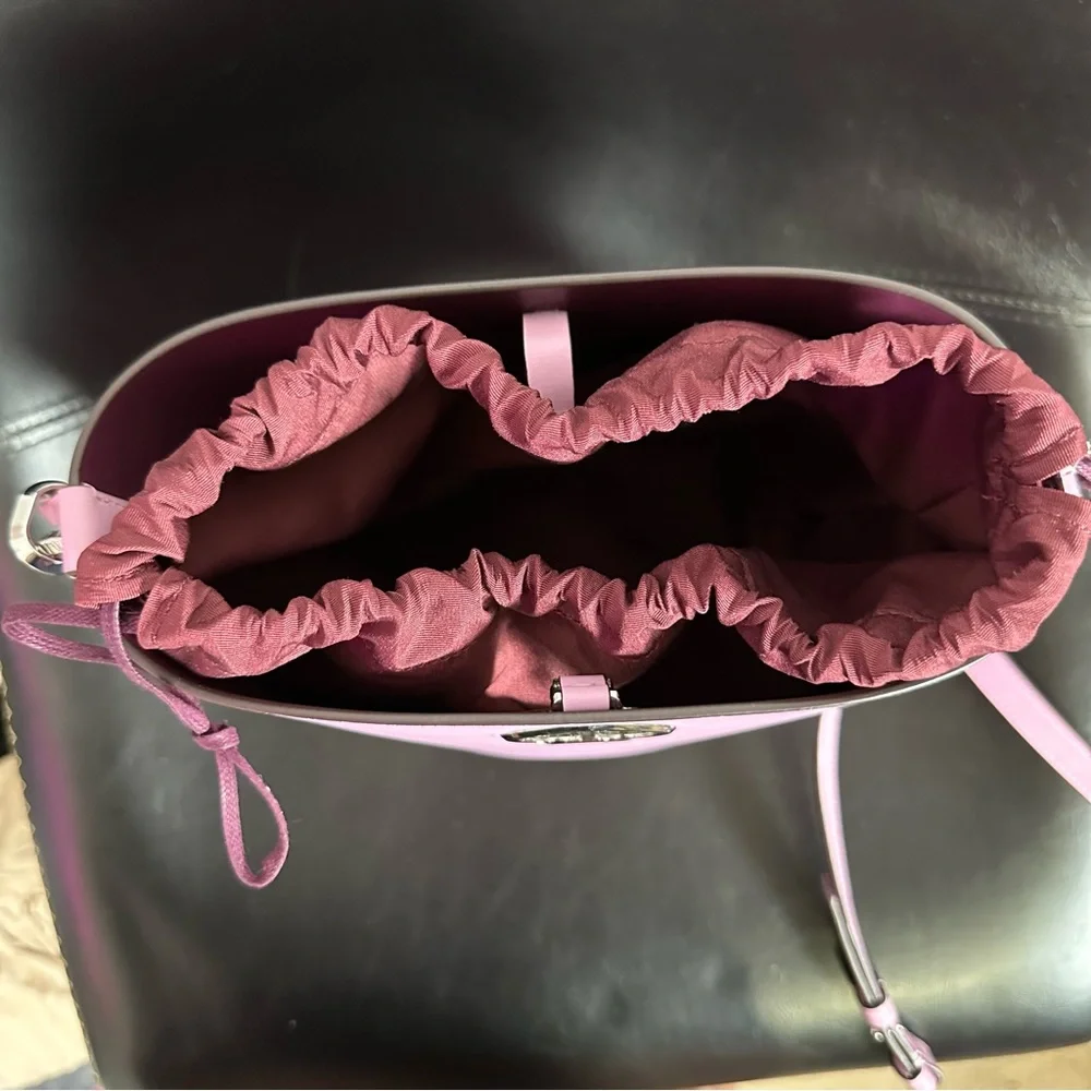 kate spade Pink Bucket Bag with Black Spade Accent